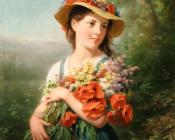 Jeune Fille au Bouquet de Fleurs des Champs - 弗里茨·佐伯·比勒